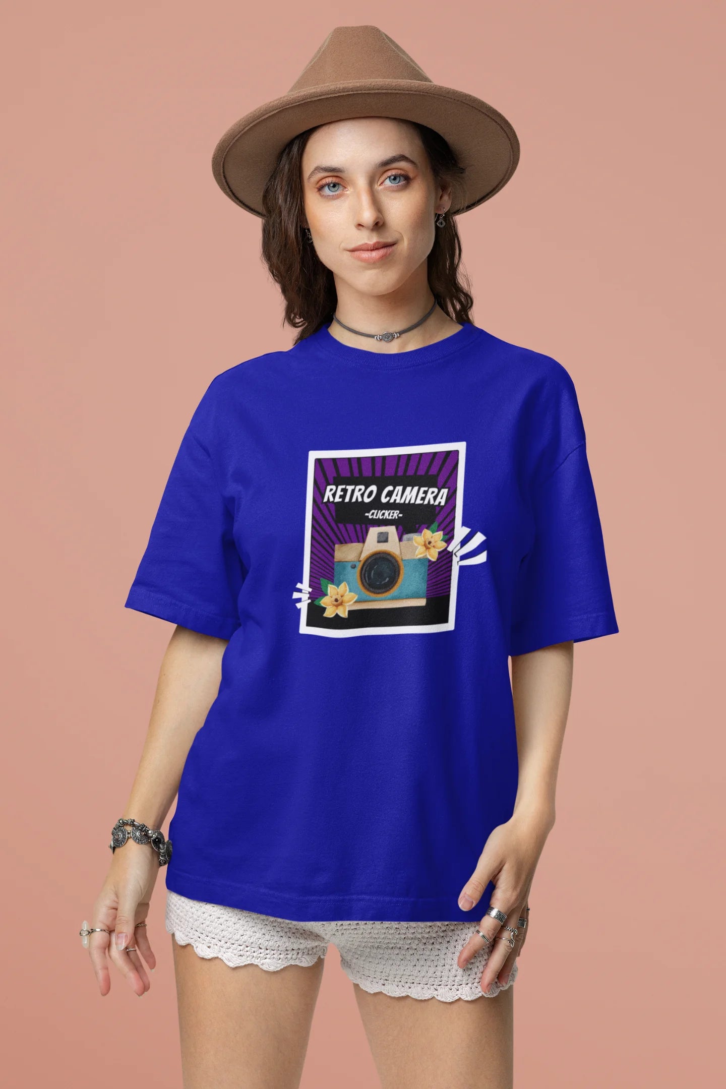 Retro Camera | Aesthetic | Dropped Sleeve Unisex Tee