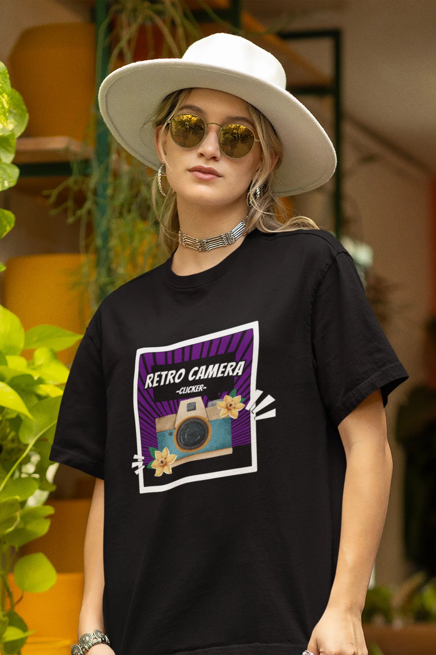 Retro Camera | Aesthetic | Dropped Sleeve Unisex Tee