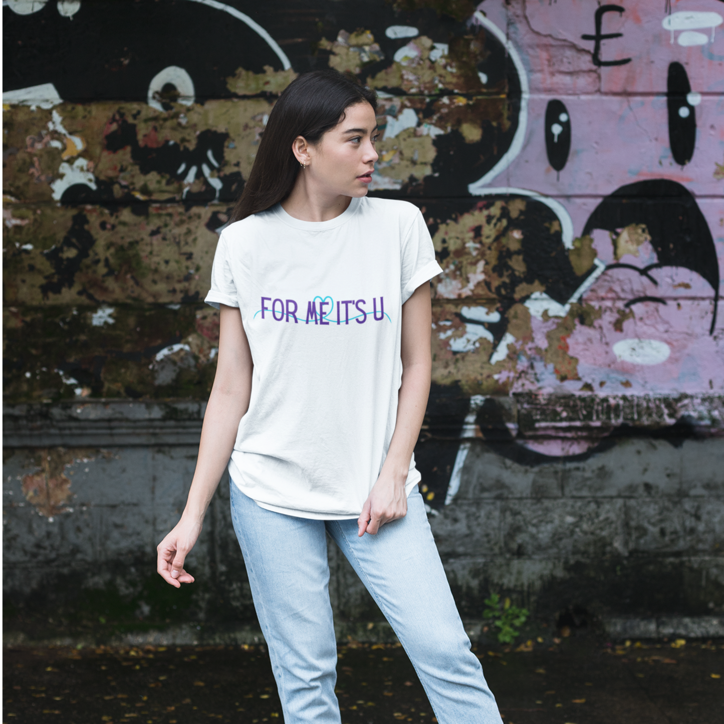 For me, it's you! | Premium Unisex Half Sleeve 2 t-shirt combo for Men and Women