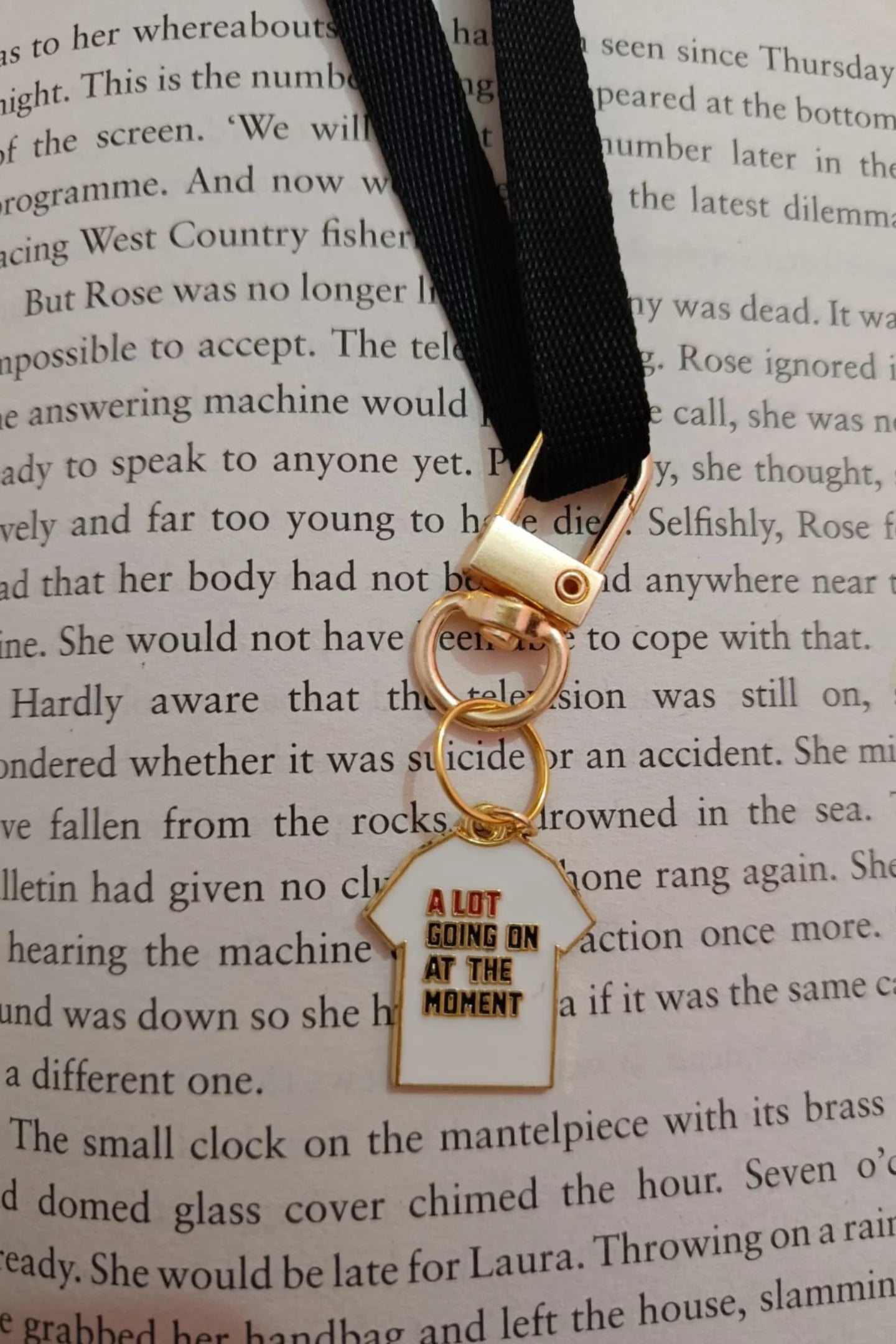 Second view of a keychain featuring a design inspired by Taylor Swift's "Midnights" album. Perfect for Swifties.