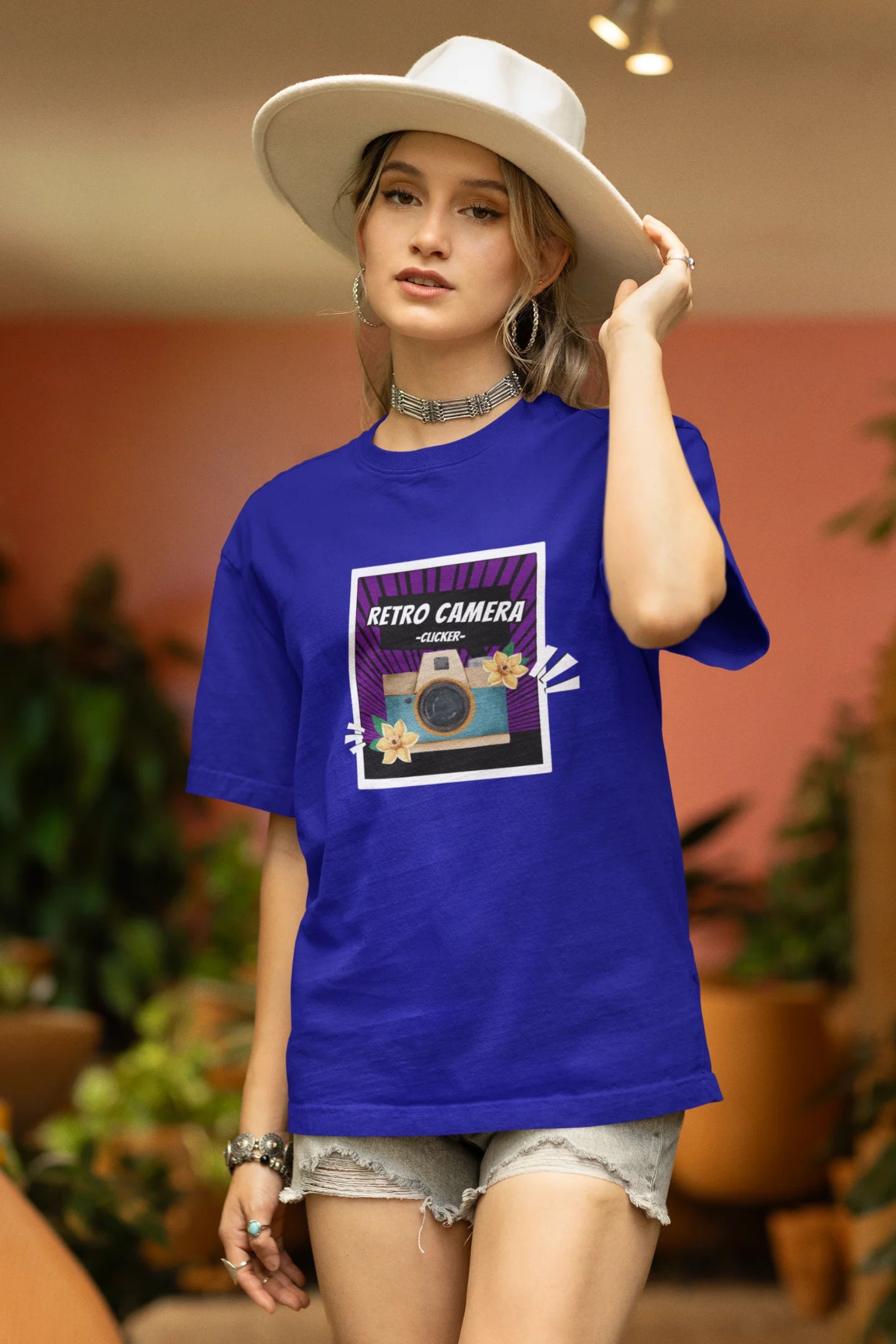 Retro Camera | Aesthetic | Dropped Sleeve Unisex Tee