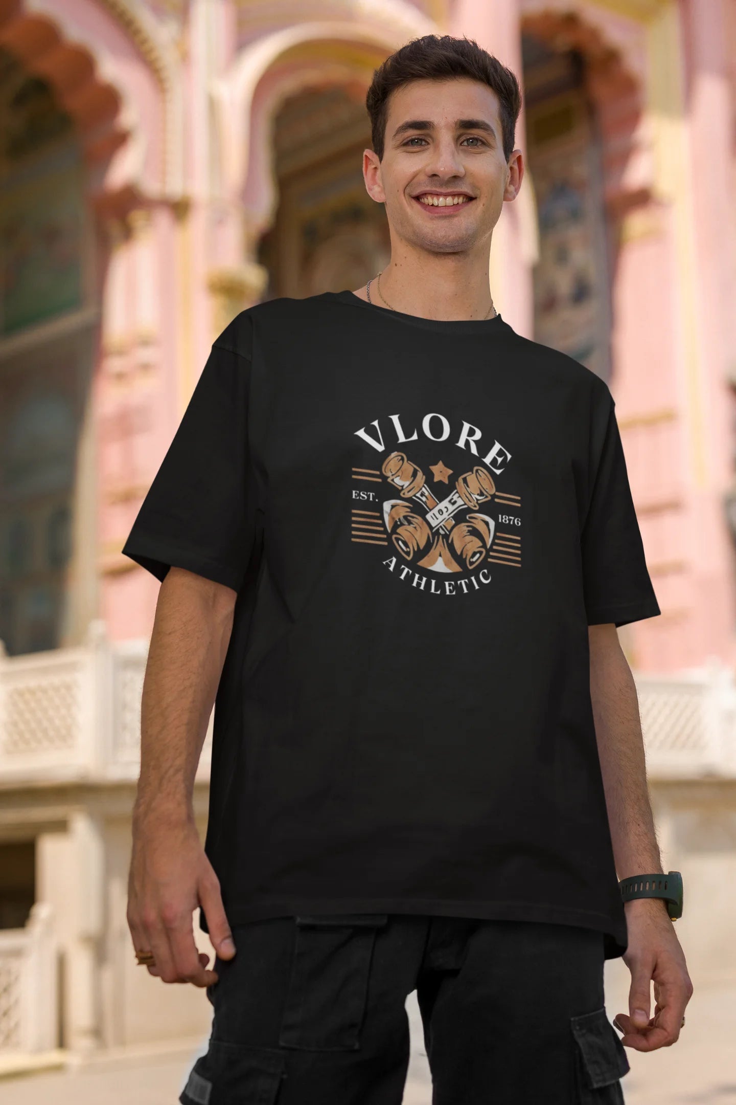 Vlore Athletics  | Retro Theme | Dropped Sleeve Unisex Tee