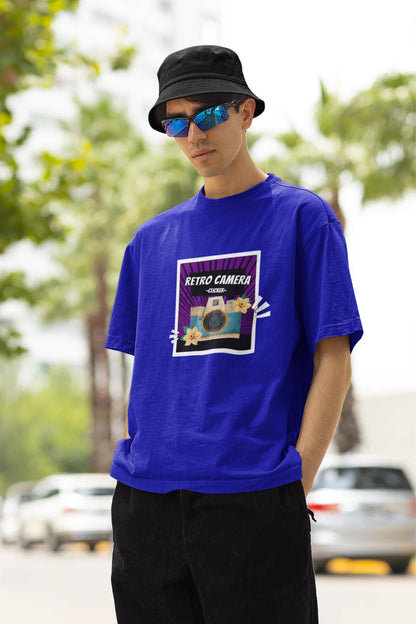 Retro Camera | Aesthetic | Dropped Sleeve Unisex Tee