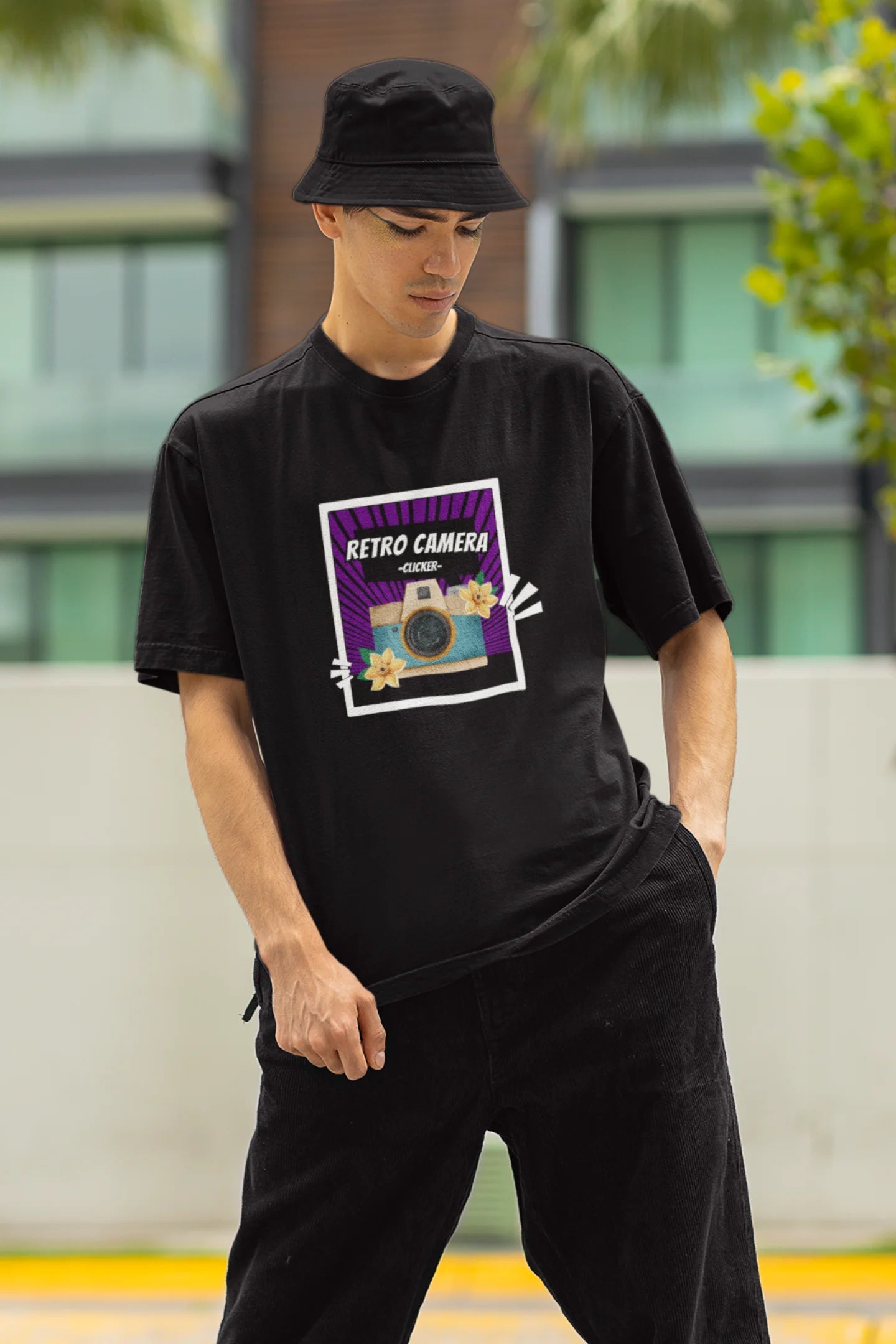 Retro Camera | Aesthetic | Dropped Sleeve Unisex Tee
