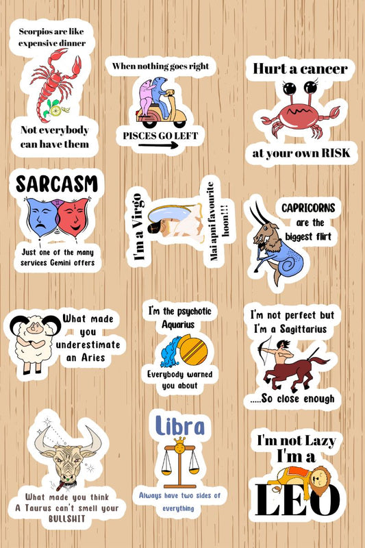 Zodiac signs | Pack of 12