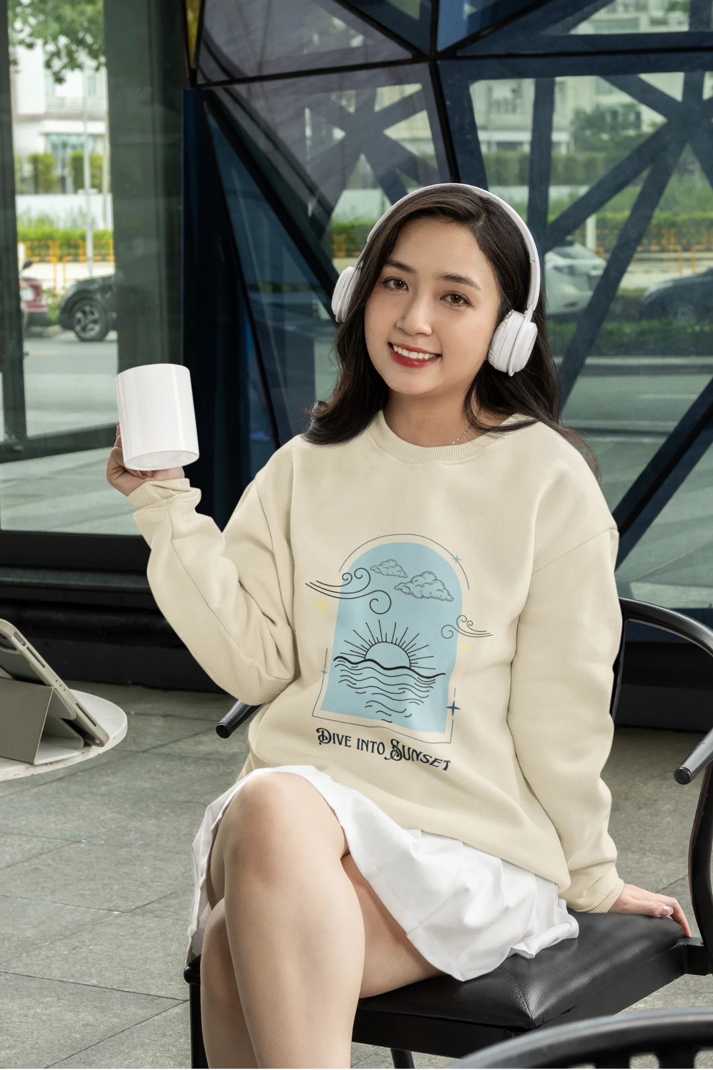 Dive into sunset | Aesthetic | Unisex Sweatshirt