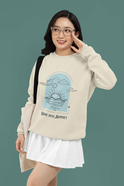 Dive into sunset | Aesthetic | Unisex Sweatshirt