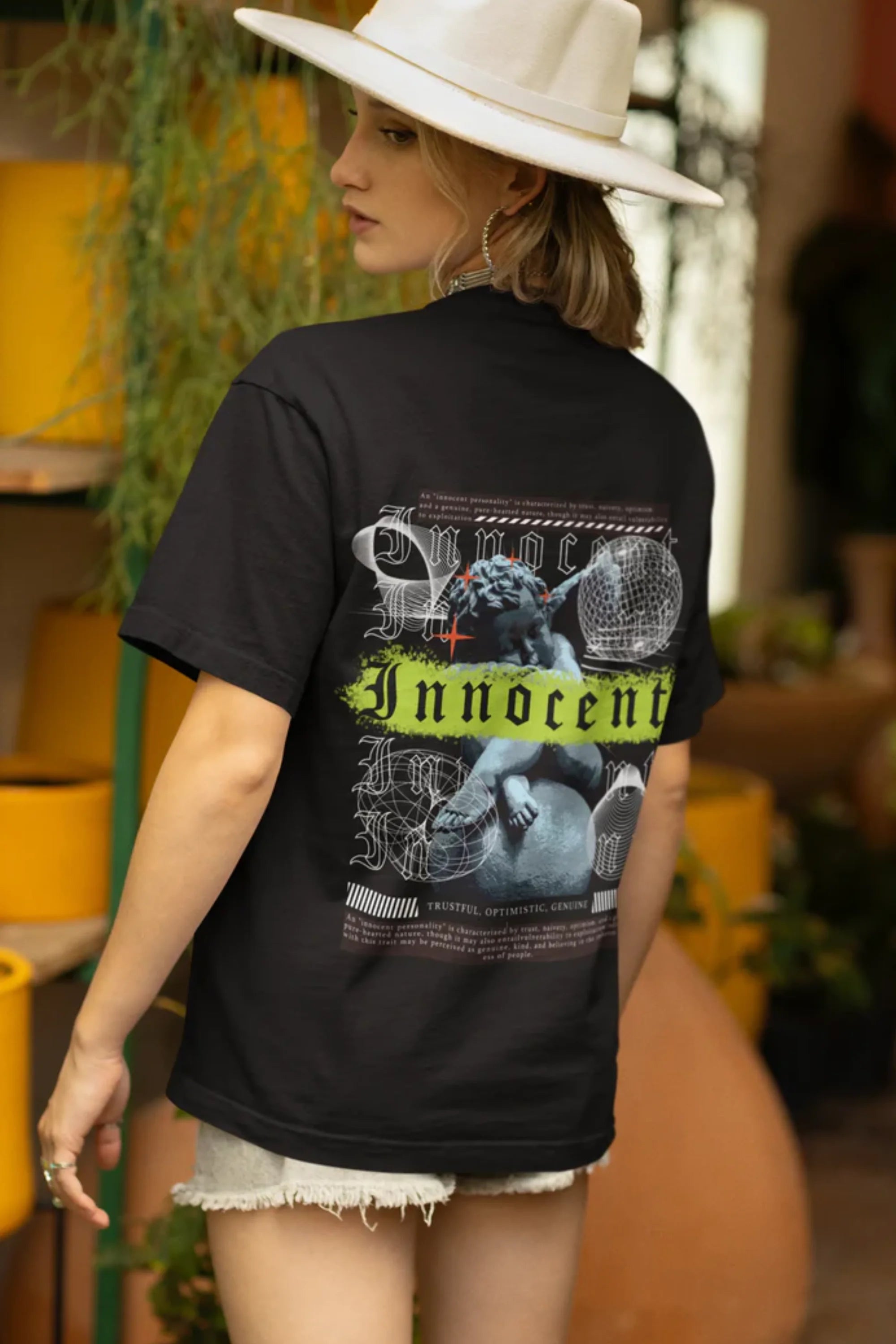 Innocent | Brutalism | Premium Oversized Half Sleeve Unisex T-Shirt