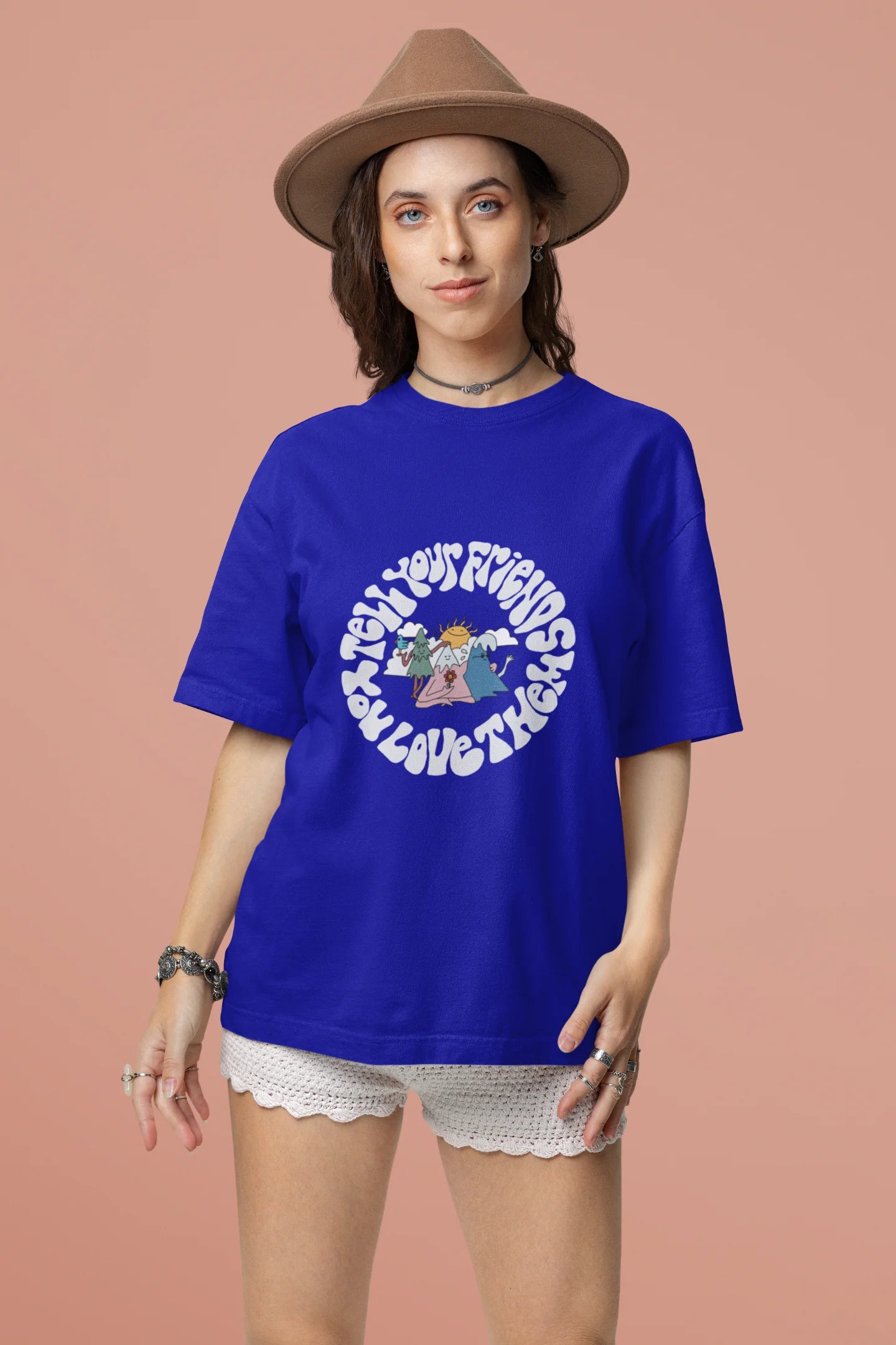 Tell your friends you love them | Aesthetic | Dropped Sleeve Unisex Tee