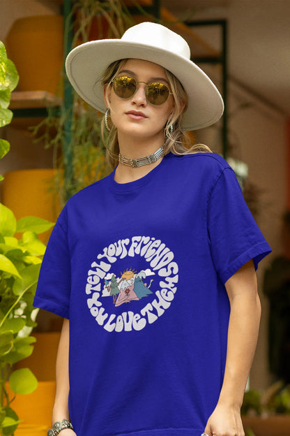 Tell your friends you love them | Aesthetic | Dropped Sleeve Unisex Tee