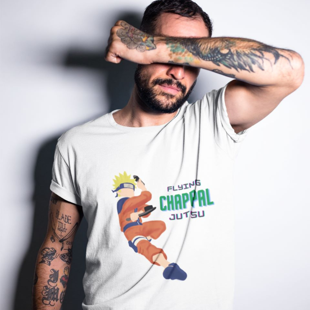 Flying chapal Jutsu Half Sleeve T-Shirt | BrokeMemers