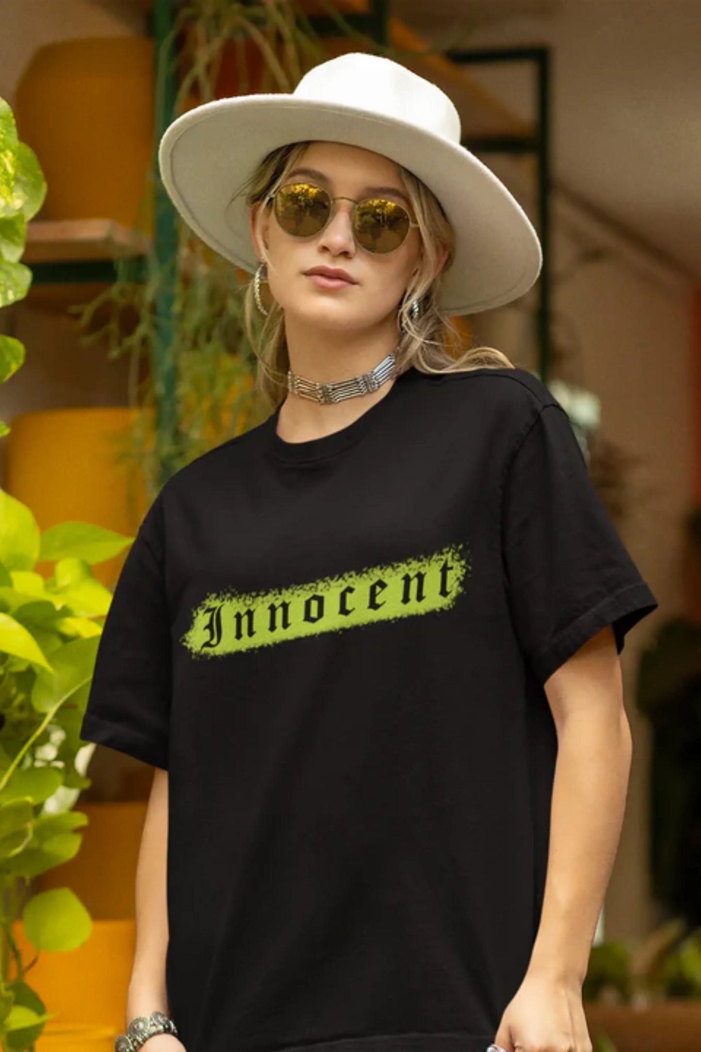 Innocent | Brutalism | Dropped Sleeve Unisex Tee