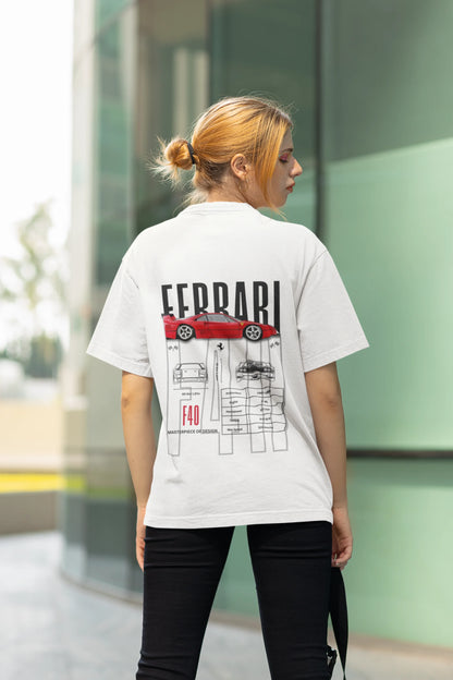 Ferrari | Super Cars | Dropped Sleeve Unisex Tee