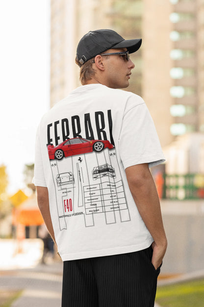 Ferrari | Super Cars | Dropped Sleeve Unisex Tee