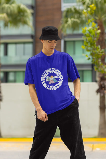 Tell your friends you love them | Aesthetic | Dropped Sleeve Unisex Tee
