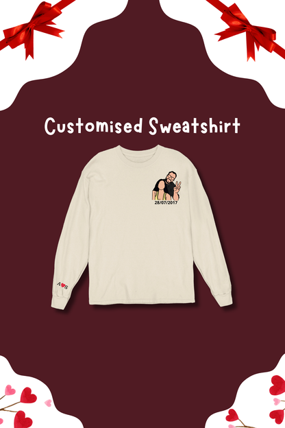 Sweatshirt Mini Gift Hamper | Custom Photo to Illustration / Ghibli-Art | Gift for your loved ones