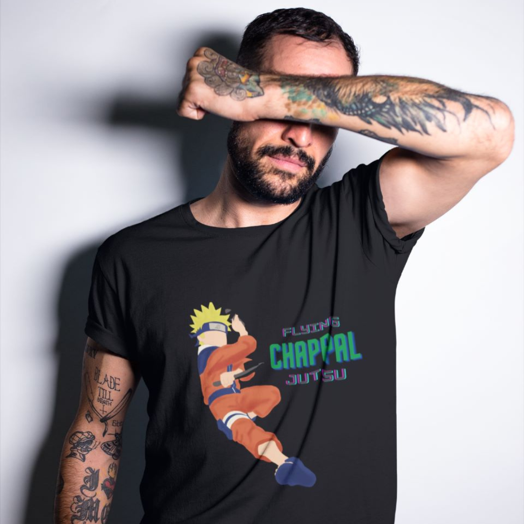 Flying chapal Jutsu Half Sleeve T-Shirt | BrokeMemers