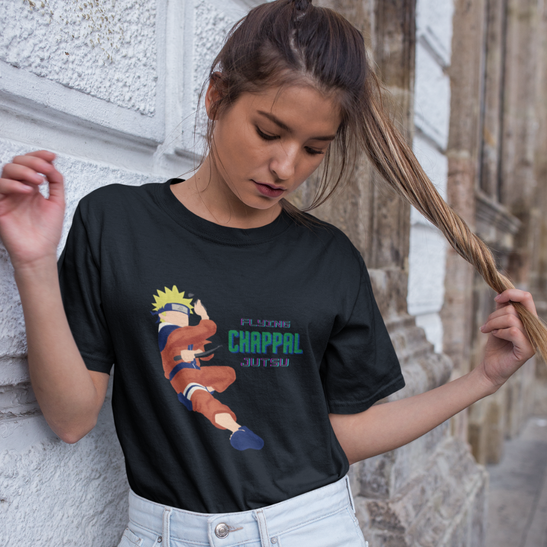 Flying chapal Jutsu Half Sleeve T-Shirt | BrokeMemers