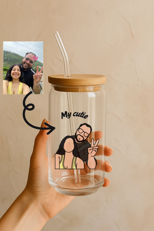 Customised Tumbler | Customised Tumbler with your photo turned into Line-Art/Illustration | Perfect Gift for loved ones