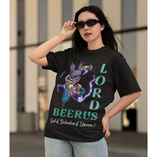 Beerus |  Dragon Ball Z | Dropped Sleeve Unisex Tee | Broke Memers