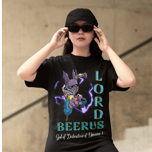 Beerus |  Dragon Ball Z | Dropped Sleeve Unisex Tee | Broke Memers