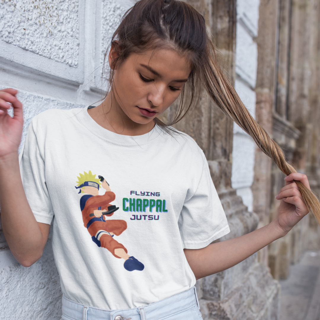 Flying chapal Jutsu Half Sleeve T-Shirt | BrokeMemers