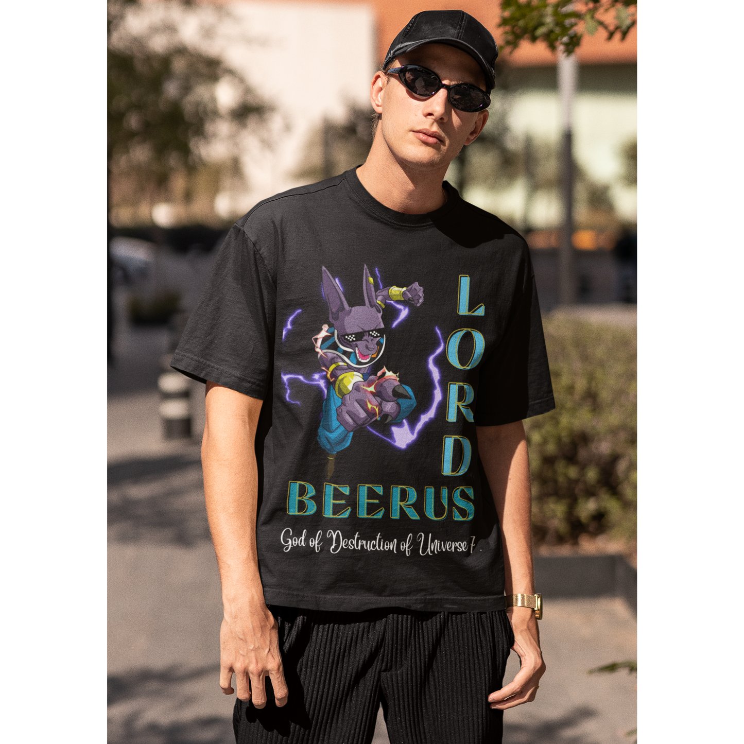Beerus |  Dragon Ball Z | Oversized Half Sleeve Unisex Tee | Broke Memers