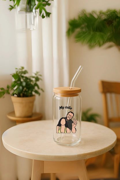 Customised Tumbler with your photo turned into Line-Art/Illustration | Perfect Gift for loved ones