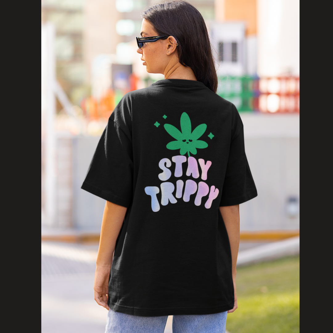 Stay Trippy | Premium Oversized Half Sleeve Unisex T-Shirt