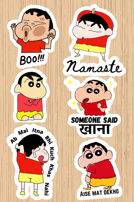 Shinchan Sticker | Pack of 6