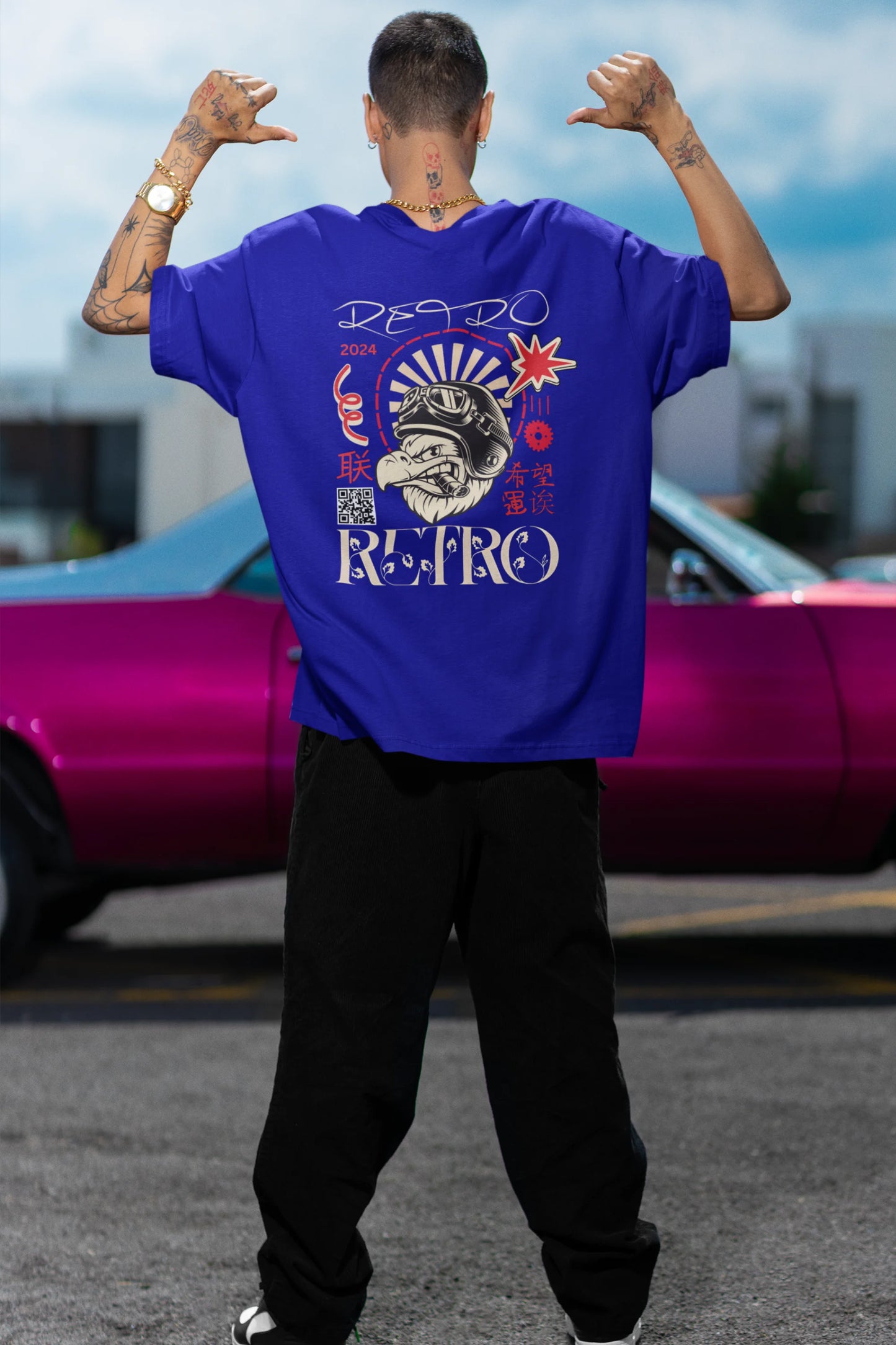 Retro Biker  |Super Bikes | Dropped Sleeve Unisex Tee