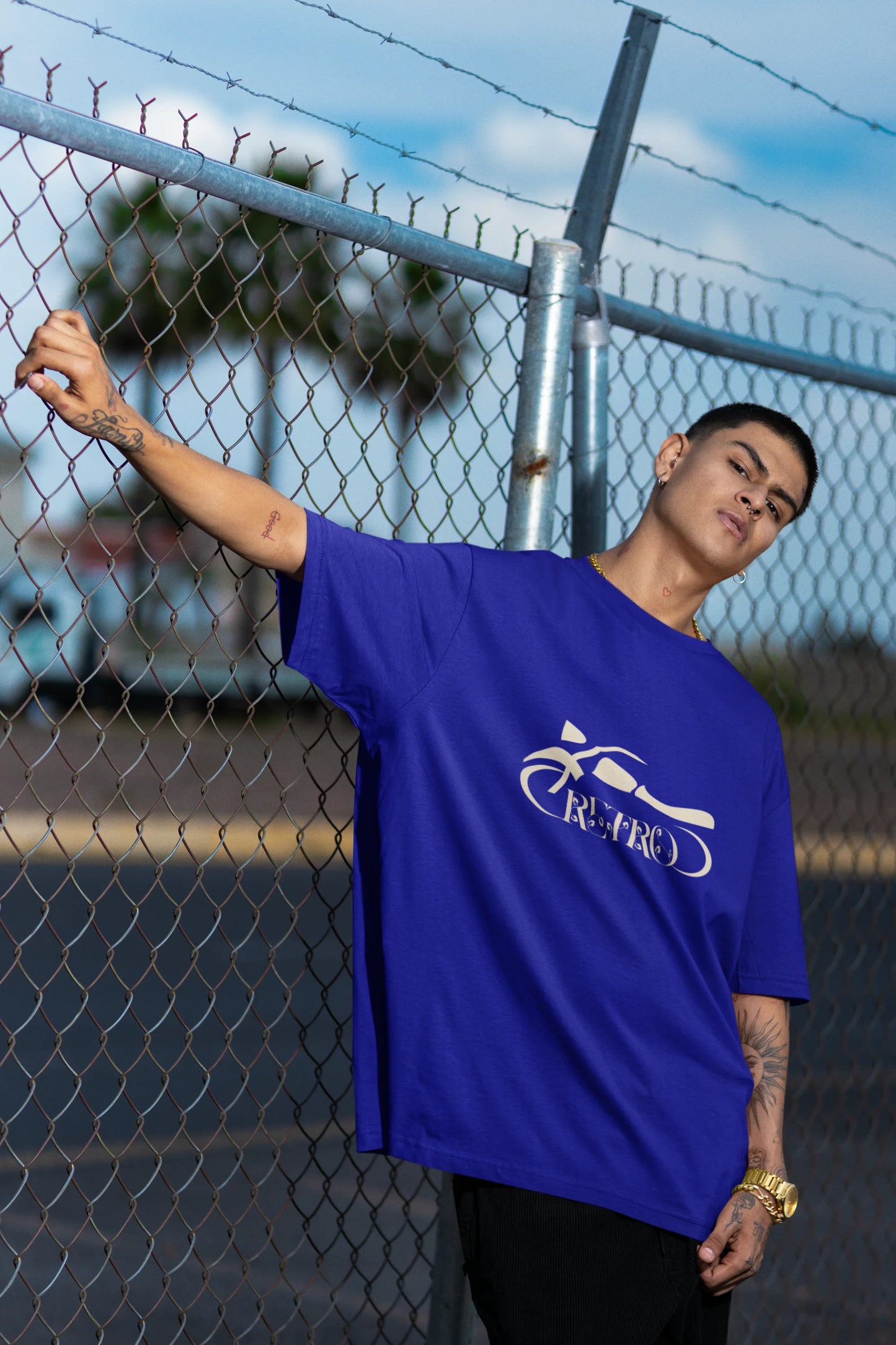 Retro Biker  |Super Bikes | Dropped Sleeve Unisex Tee