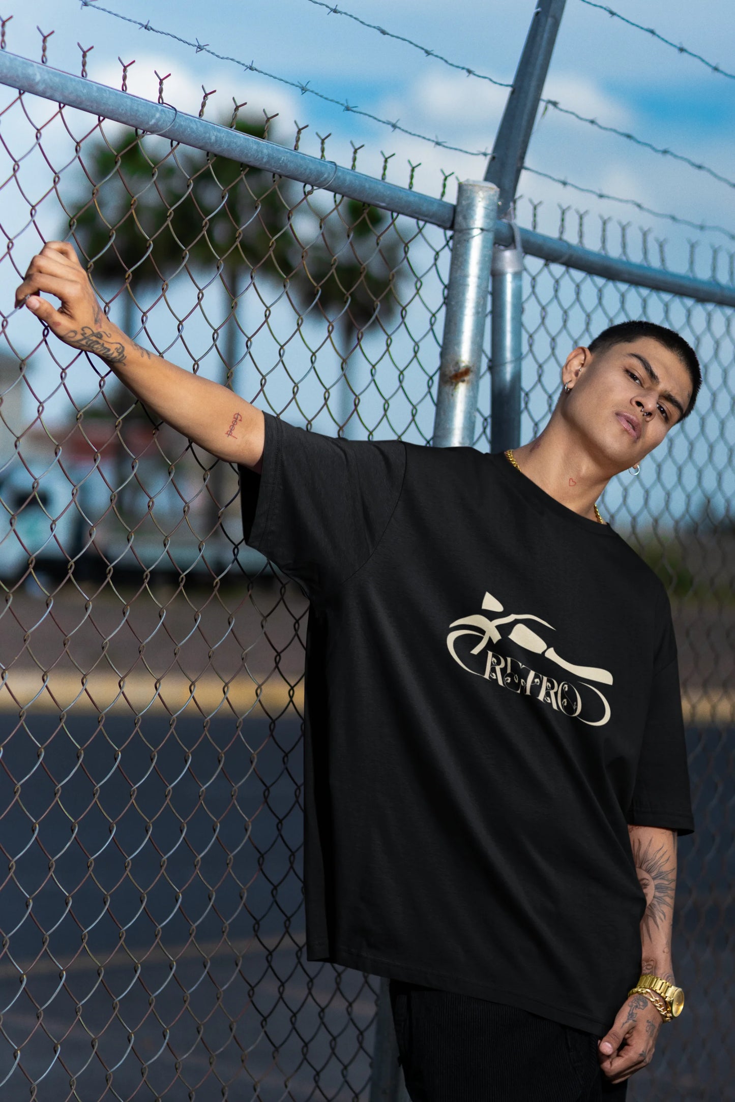 Retro Biker  |Super Bikes | Dropped Sleeve Unisex Tee