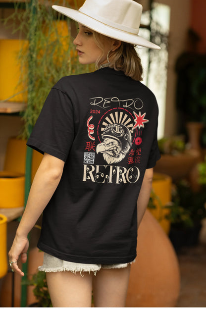 Retro Biker  |Super Bikes | Dropped Sleeve Unisex Tee