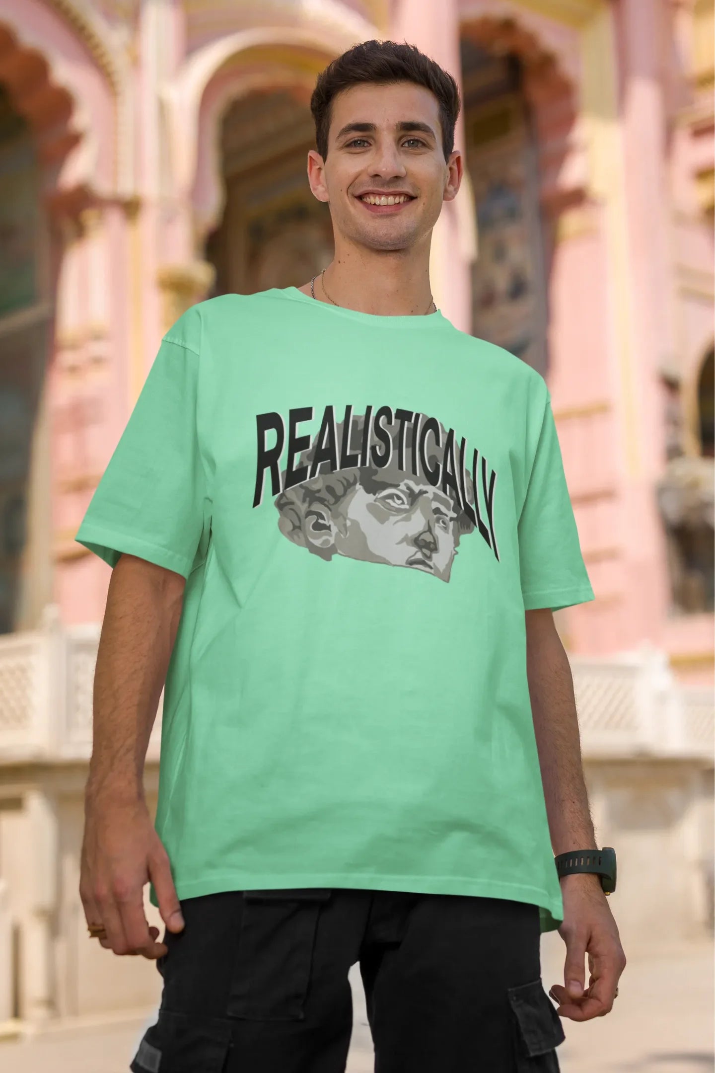 Greekish | Typography | Dropped Sleeve Unisex Tee
