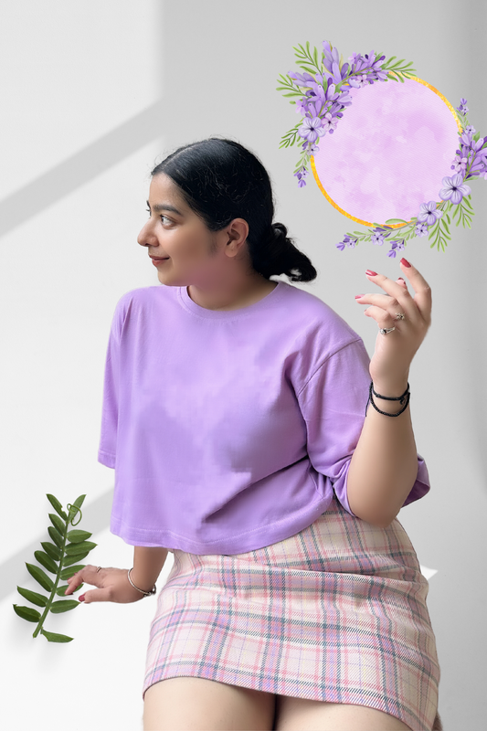 Plain Solid | Premium Oversized Crop Top | Broke Memers