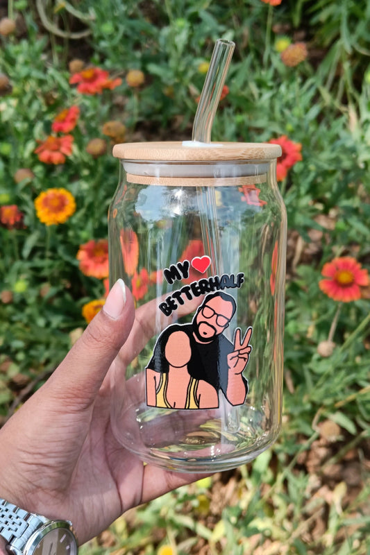 My Betterhalf Tumbler | Customised Tumbler with your photo turned into Line-Art/Illustration | Perfect Couple Gift