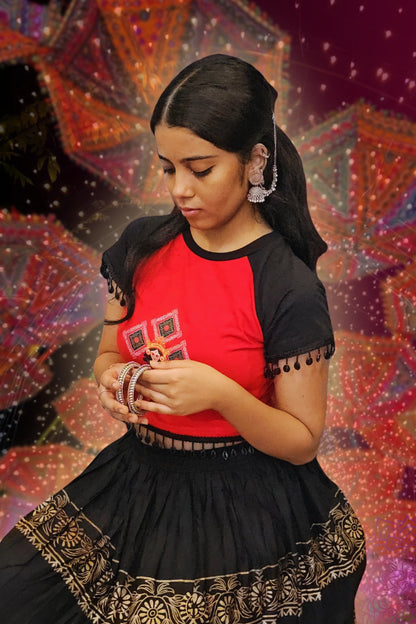 Jalsa | Festive Shaw-Tee | Indo-Western Crop Top