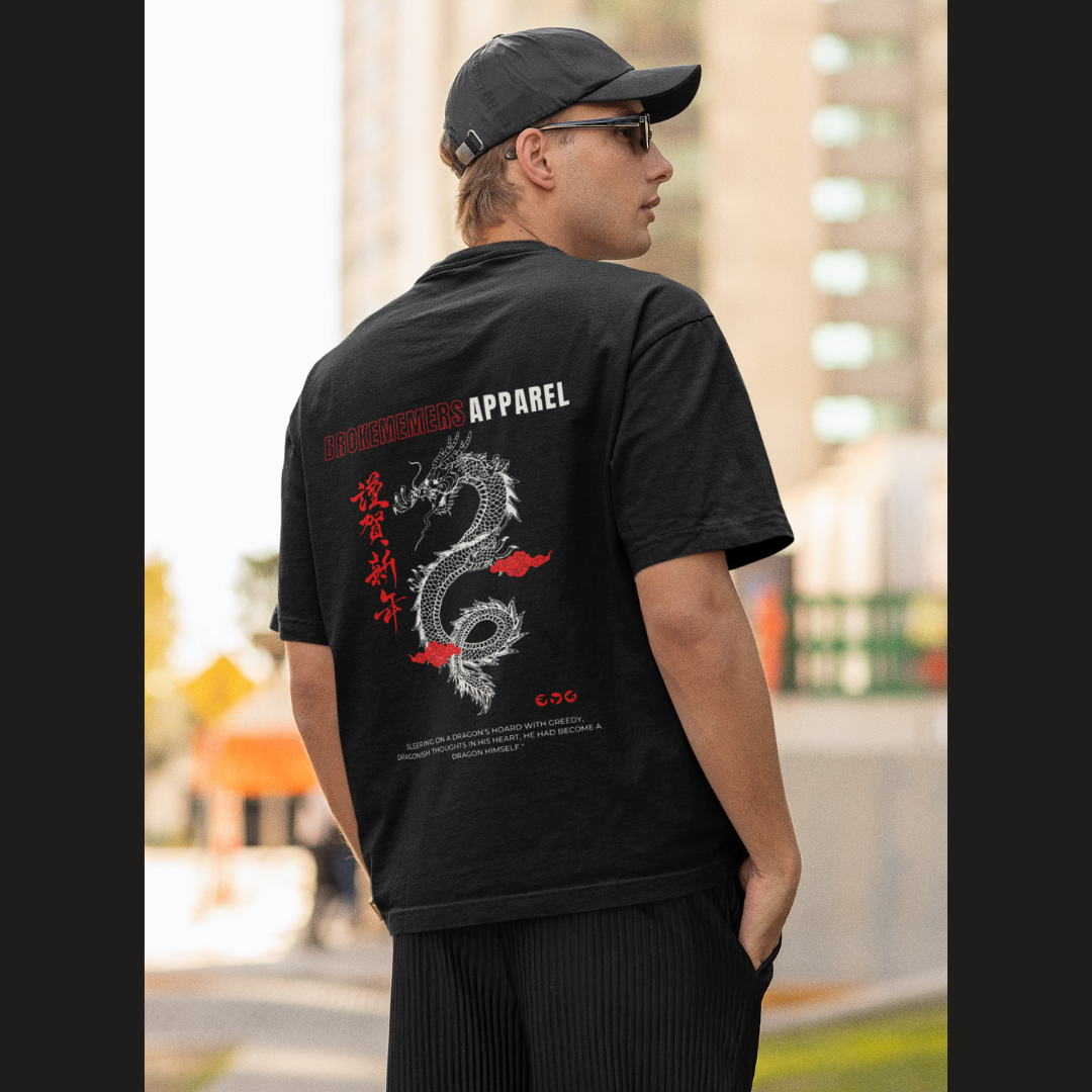 Dragon | Premium Oversized Half Sleeve Unisex T-Shirt