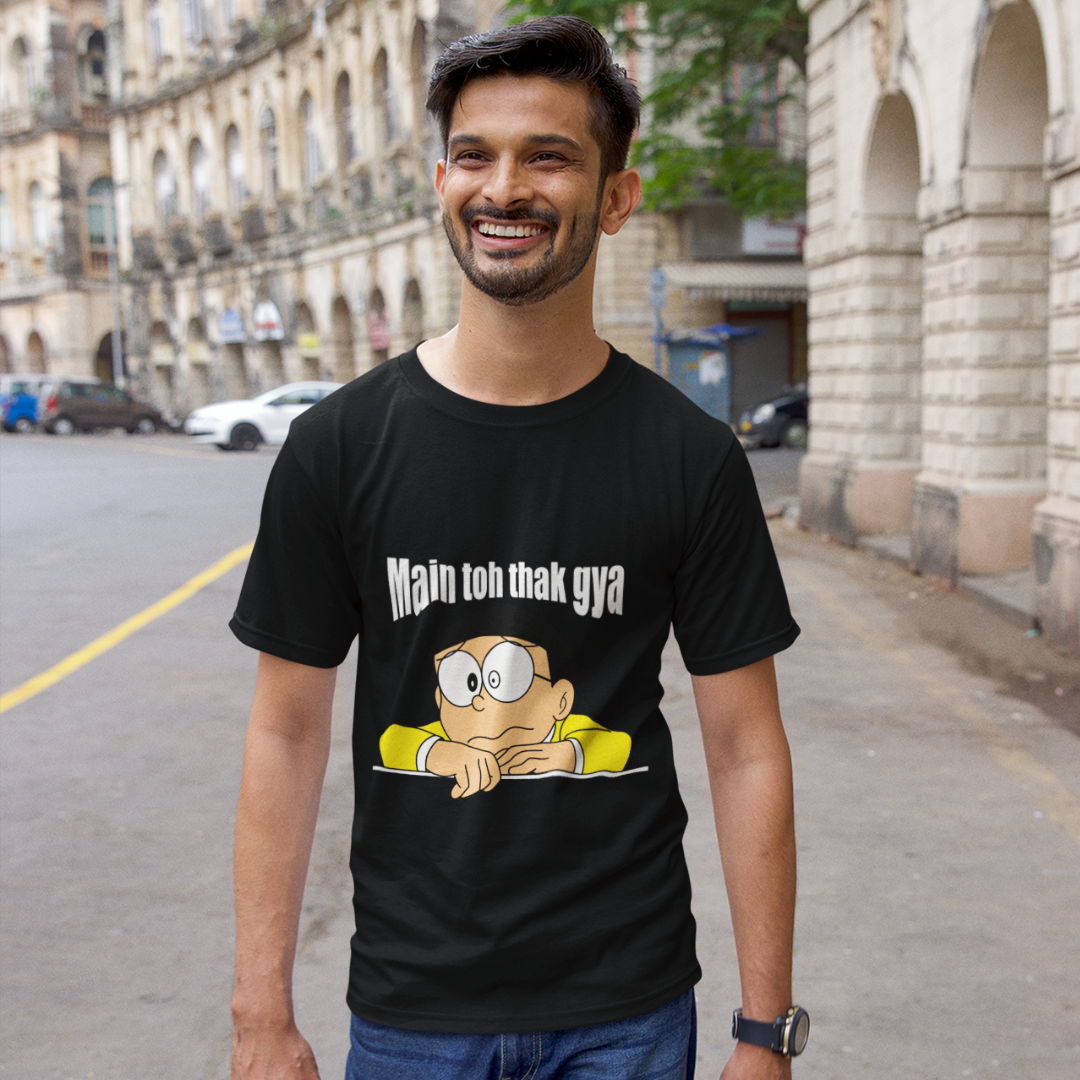 Main toh thak gaya | Premium Half Sleeve Unisex T-Shirt