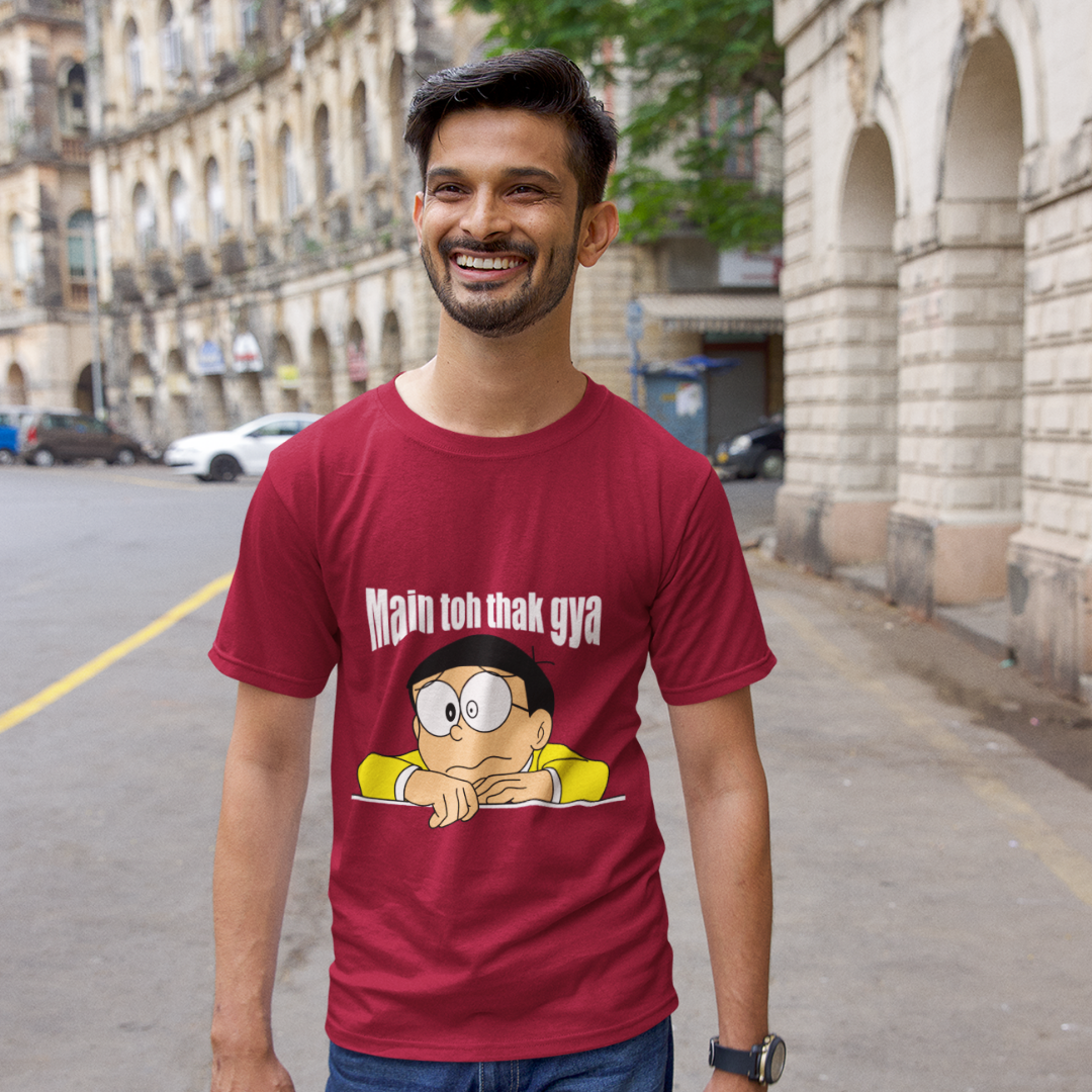 Main toh thak gaya | Premium Half Sleeve Unisex T-Shirt