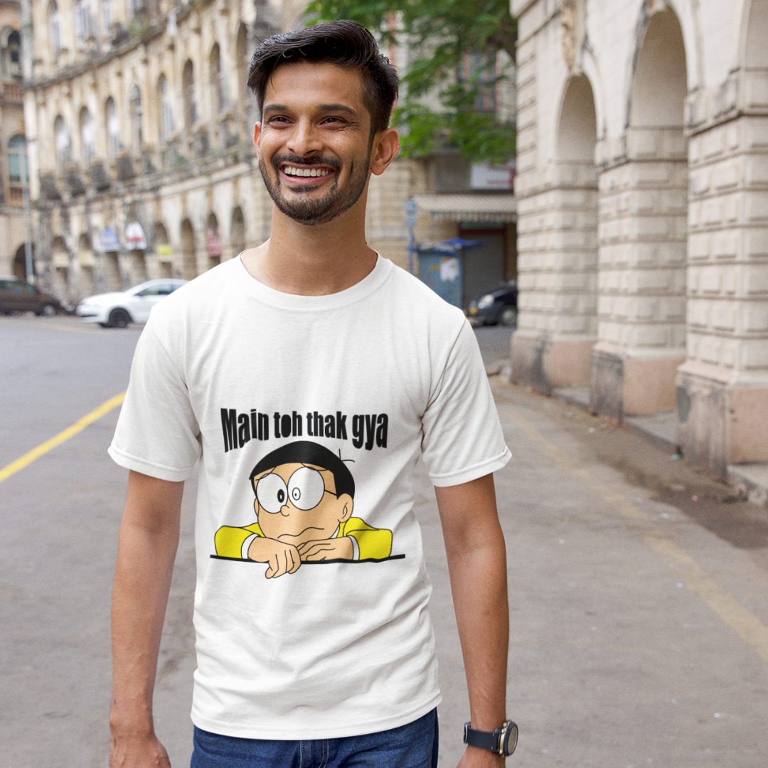 Main toh thak gaya | Premium Half Sleeve Unisex T-Shirt