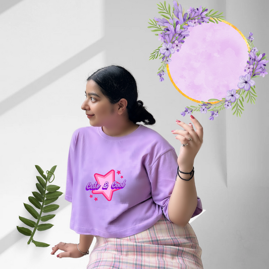 Cute and cool | Premium Oversized Crop Top