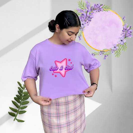 Cute and cool | Premium Oversized Crop Top