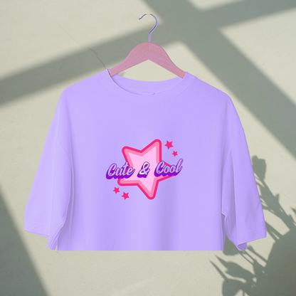 Cute and cool | Premium Oversized Crop Top