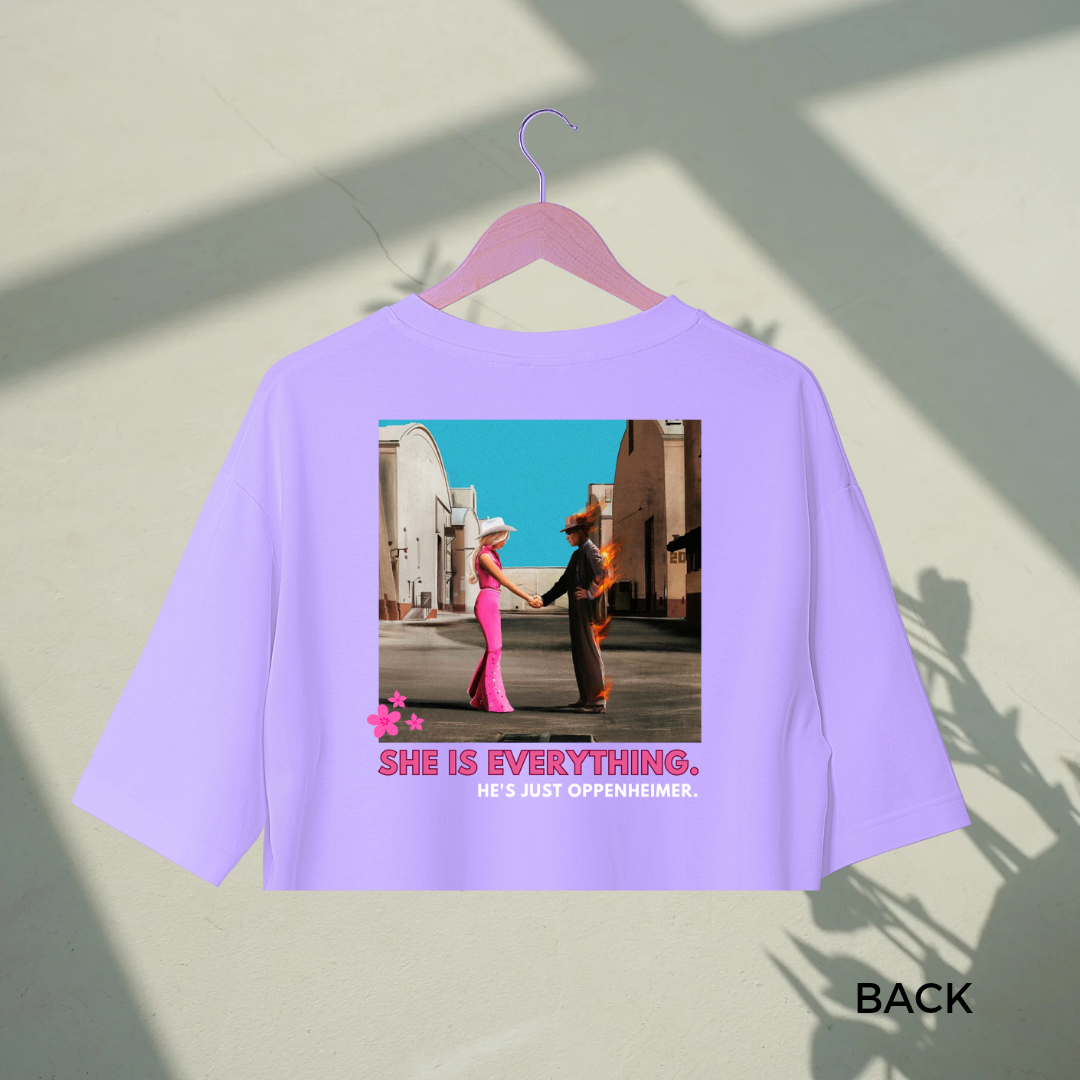 She is everything | Premium Oversized Crop Top