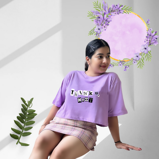 Thank You Next | Premium Oversized Crop Top