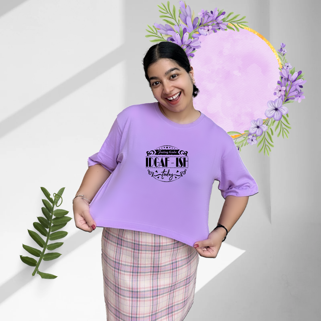 IDGAF-ISH | Premium Oversized Crop Top