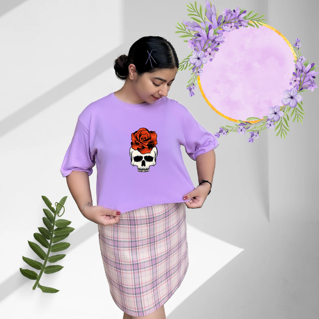 Dread Rose | Premium Oversized Crop Top