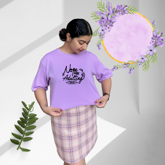 Adulting | Premium Oversized Crop Top